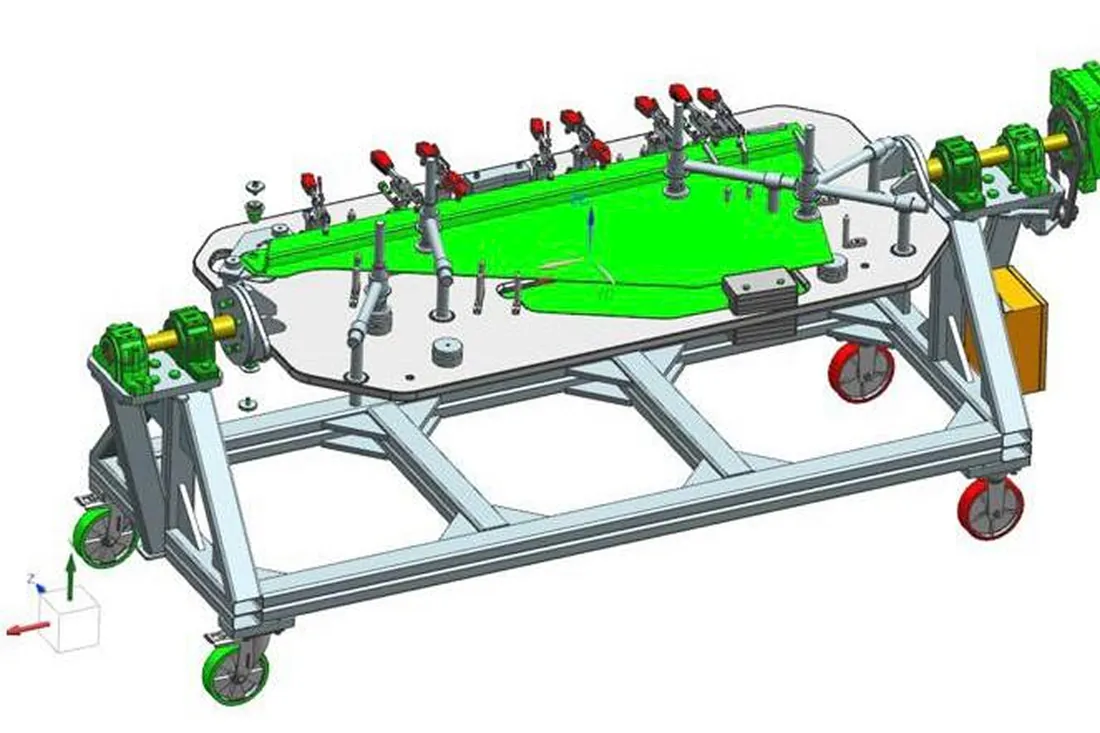 BIM coordination render of mechanical fixtures